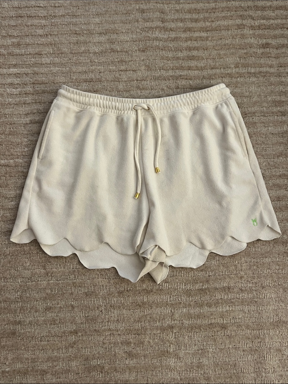 Dudley Stephens Terry Fleece Cream Scallop Starboard Short Size X-Large